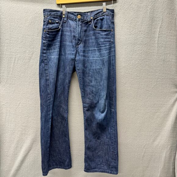 Citizens of Humanity Jeans Mens 32 (33x29 ACTUAL) Evans Relaxed Fit Blue Denim - Picture 2 of 11